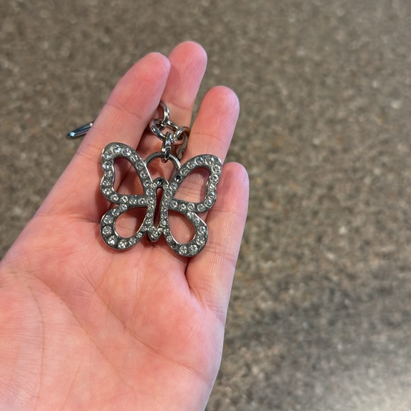 Y2k coach Swarovski crystal butterfly bag charm keychain - Picture 2 of 5
